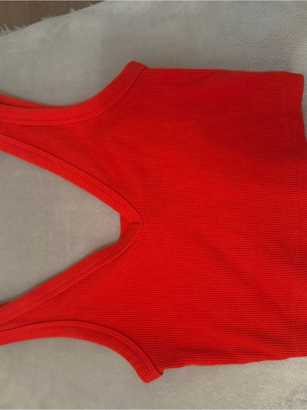wild fable Bright Red Ribbed Tank Top